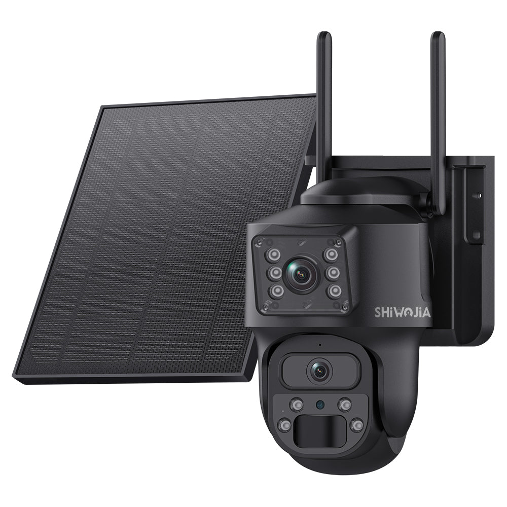 Shiwojia AOV 6MP PIR 4G Solar Powered Security Camera System Ultra HD Night Vision 24 7 Monitoring Waterproof Outdoor Surveillanc