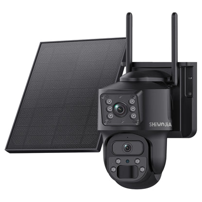 Shiwojia AOV 6MP PIR 4G Solar Powered Security Camera System Ultra HD Night Vision 24 7 Monitoring Waterproof Outdoor Surveillanc