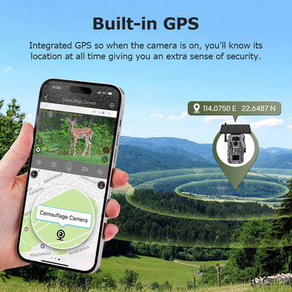 SHIWOJIA New 3MP 3K Camouflage Hunting 4G Tracking Wild Trail Outdoor IP Network Solar Battery Mini Hunting Cameras 