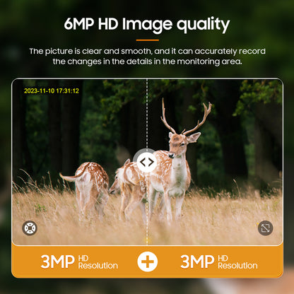 SHIWOJIA 6MP Solar Cameras 4G SIM / WIFI Wireless Outdoor 360° View Animal Monitoring Camouflage Color 12X Zoom Solar Battery PTZ Camera 