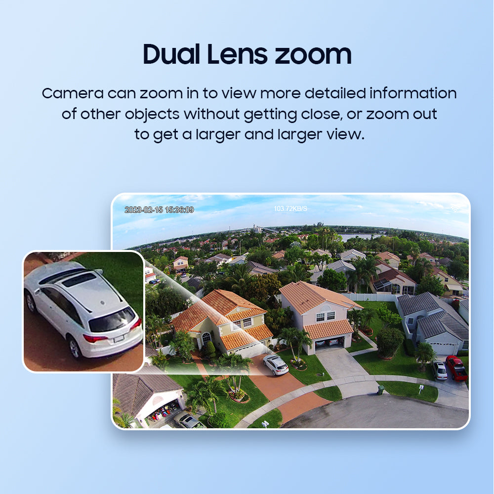 SHIWOJIA 4G SIM / WIFI 12X ZOOM Red/Blue alarm Floodlight Solar Battery PTZ Camera 6MP HD Wireless Security CCTV Including 12000mAh Battery 