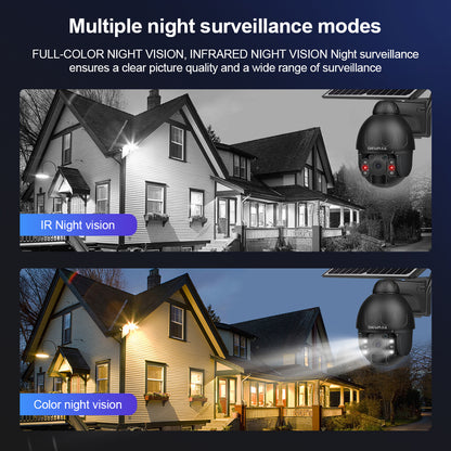 SHIWOJIA 4G SIM / WIFI IP67 HD 3MP Solar Panel Outdoor Monitoring CCTV Camera Smart Home Intrusion Alarm Built-in Battery 