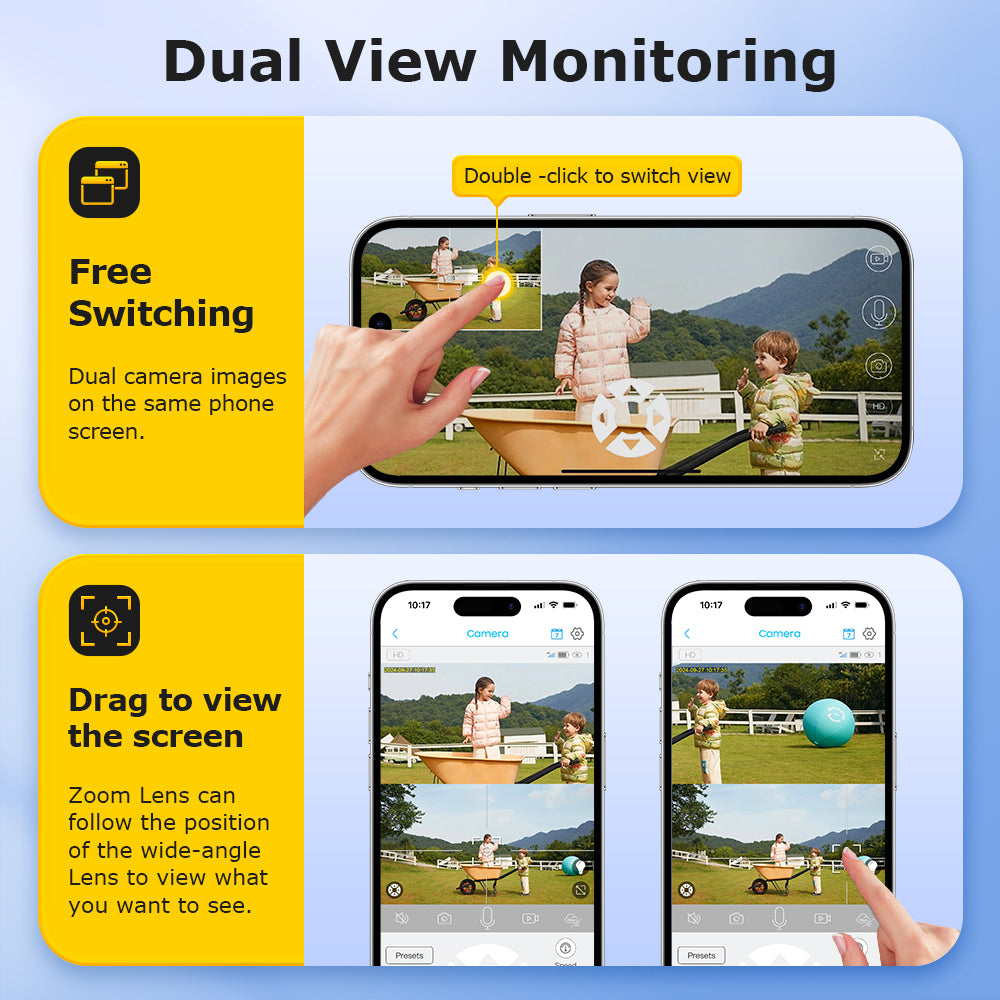 SHIWOJIA 6MP 4G Solar Camera 20X Optical ZOOM Dual Screen Outdoor Security IP Camera Night Vision PIR Detection CCTV 20X