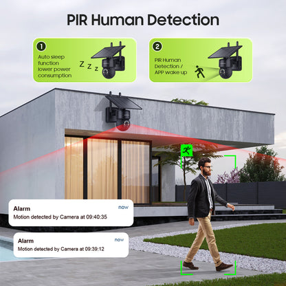SHIWOJIA 4G SIM / WIFI Solar Security Cameras WIFI Wireless Outdoor 3MP View Animal Monitoring MiNi Solar Battery PTZ Camera Built-in Battery 