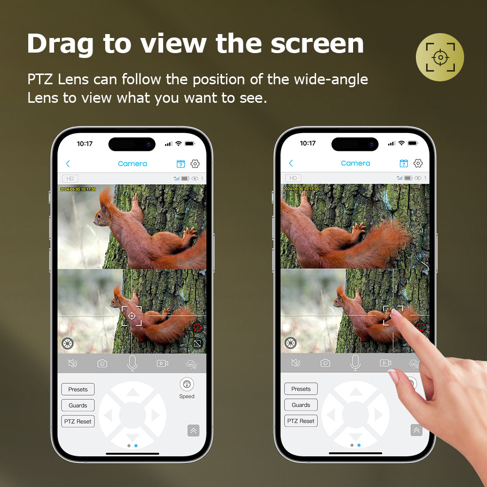 SHIWOJIA 6MP Solar Camera 4G SIM / WIFI Security Outdoor Camouflage Color Dual Lens Solar Battery PTZ Camera 