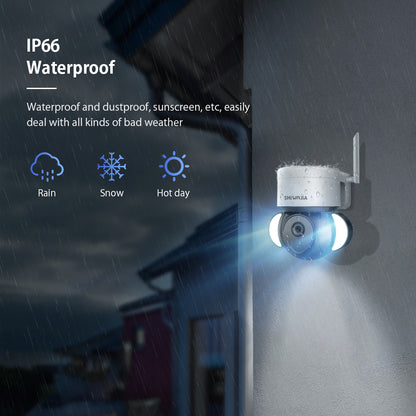 SHIWOJIA Tuya Camera IP Surveillance Camera Outdoor 4MP Floodlight Voice IR Night Vision Security Protection Camera 