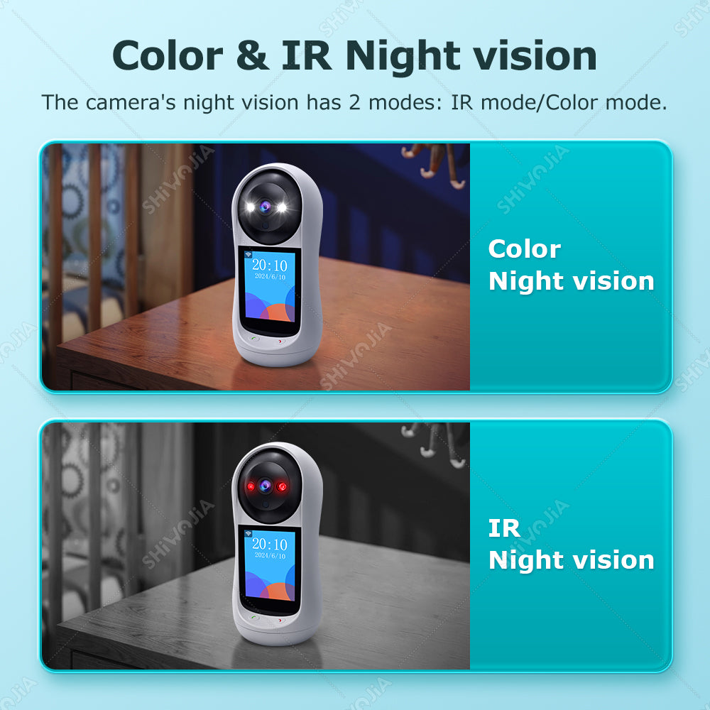 SHIWOJIA Two-Way Video Call Smart Camera 3MP HD Image Quality Color &amp; IR Night Vision Camera 