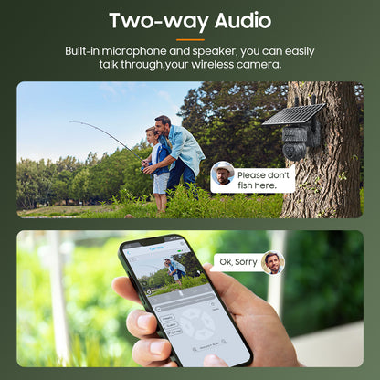 SHIWOJIA 6MP Solar Cameras 4G SIM / WIFI Wireless Outdoor 360° View Animal Monitoring Camouflage Color 12X Zoom Solar Battery PTZ Camera 