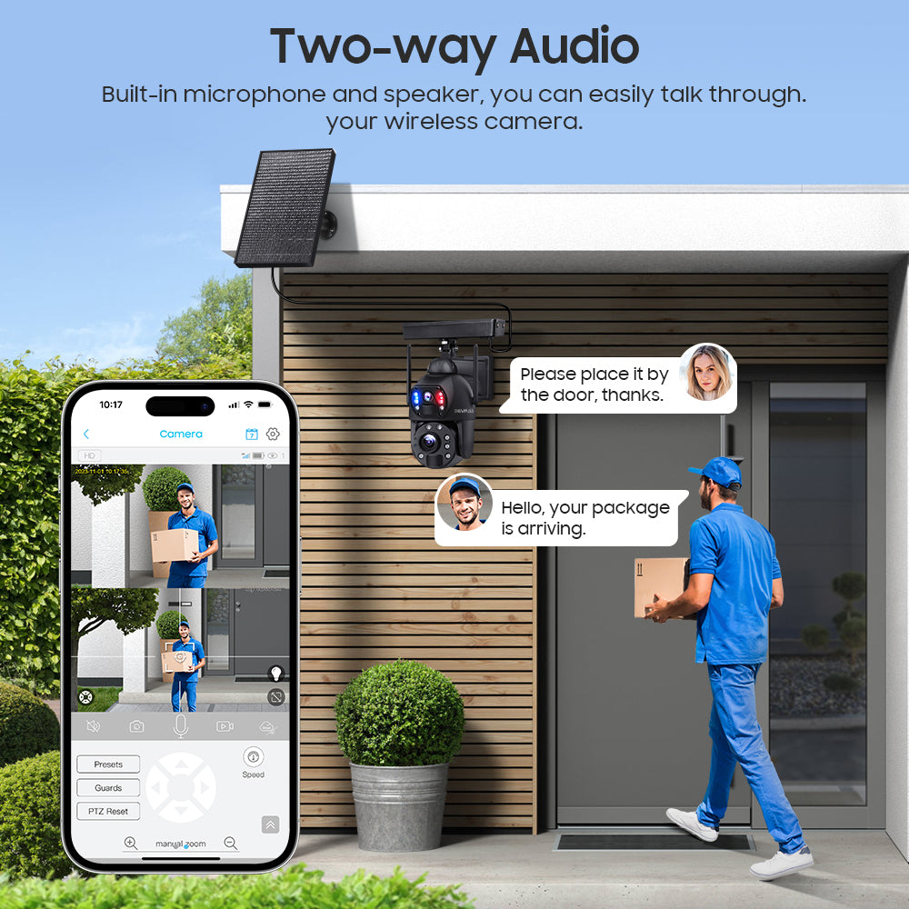 SHIWOJIA 36X Optical add Digital Zoom 4G SIM / WIFI Cellular Security Camera Dual-Lens,6MP Solar Camera Wireless Outdoor,Siren Alarm,Color Night Vision,Dual Screen,Built-in Battery