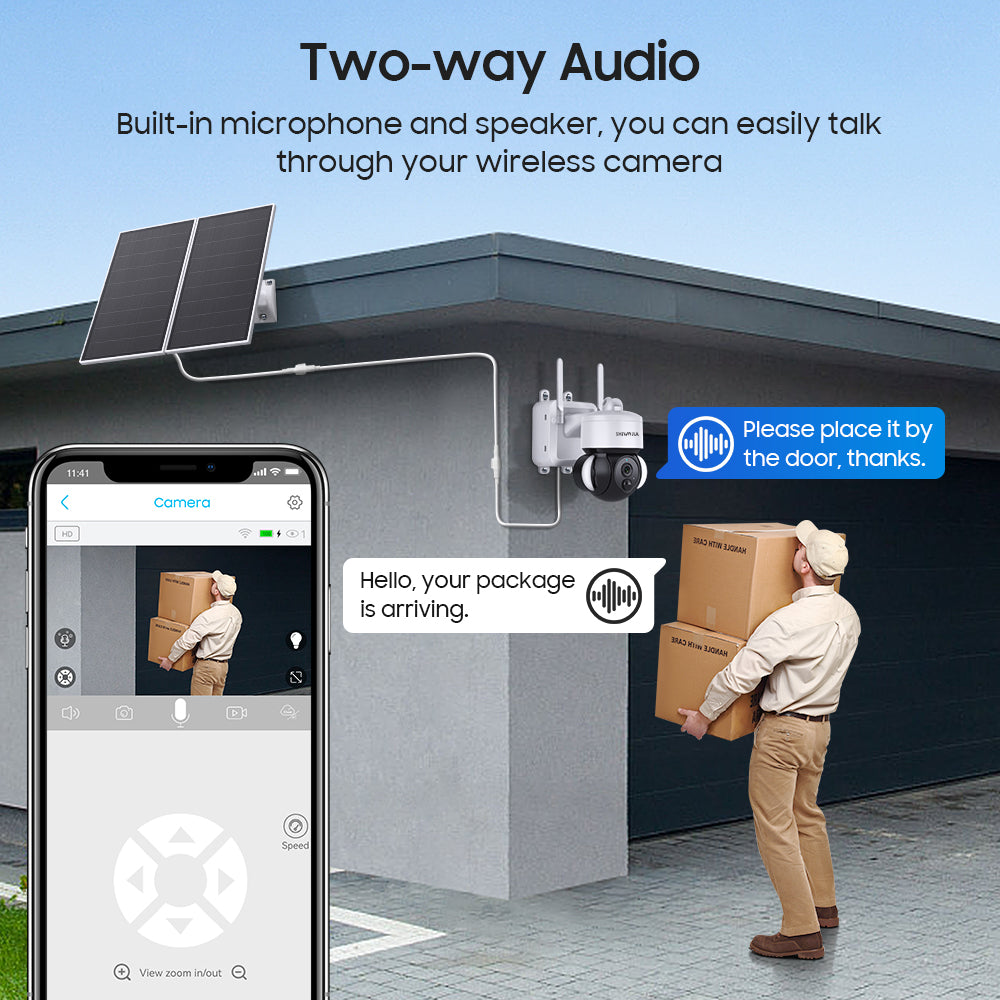 SHIWOJIA 3MP Solar Camera 4G SIM / WIFI Security Outdoor Recording Humanoid Tracking 20W 24/7 hours Solar Battery Floodlight PTZ Camera 