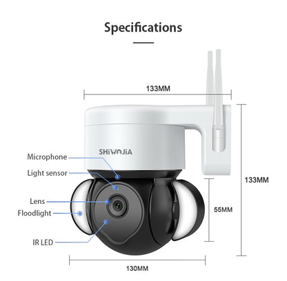 Tuya Camera 4G SIM Card IP Surveillance Camera Outdoor 4MP Floodlight Voice IR Night Vision Security Protection Camera