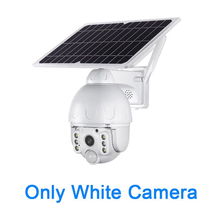 Solar Panel Camera Wifi Version PTZ 4X 3MP Outdoor Security Wireless Monitor Waterproof CCTV Smart Home Surveillance 