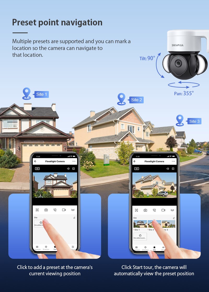 Tuya Camera 4G SIM Card IP Surveillance Camera Outdoor 4MP Floodlight Voice IR Night Vision Security Protection Camera